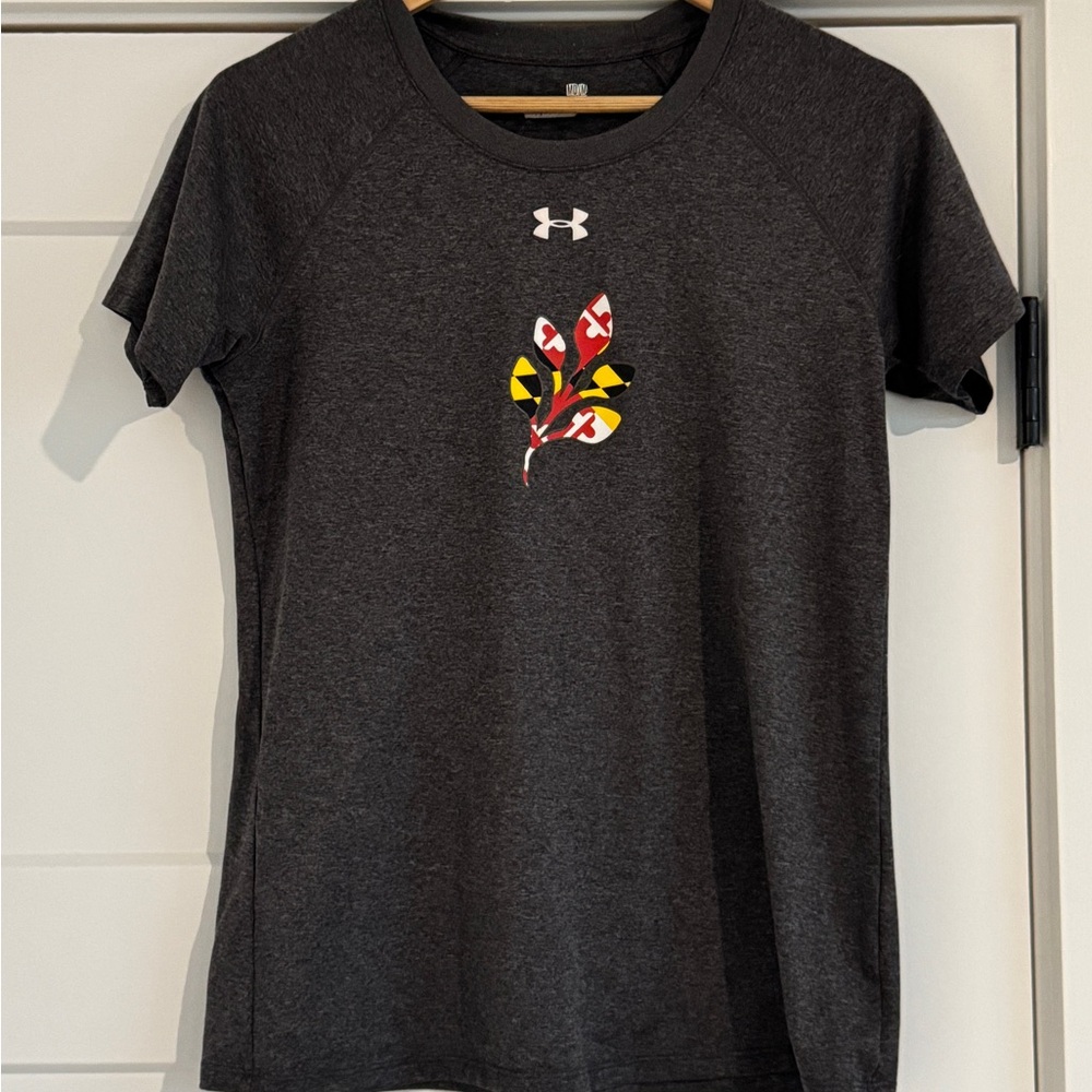 Under Armour Maryland Flag Terrapins Graphic Tee Heather Grey Medium